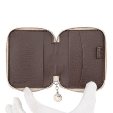 Load image into Gallery viewer, BVLGARI Logo Mania Pocket Zip Diary Beige23005 Canvas Leather Size Mini