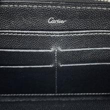 Load image into Gallery viewer, CARTIER Cloth Santos Zip Wallet BlackL3000942 Leather