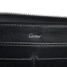 Load image into Gallery viewer, CARTIER Cloth Santos Zip Wallet BlackL3000942 Leather