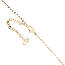 Load image into Gallery viewer, Dior Logo heart Necklace Gold Metal Rhinestone