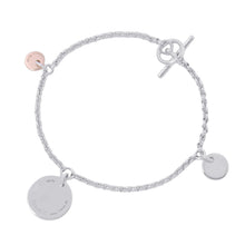 Load image into Gallery viewer, HERMES Ex Libris Bracelet Size PM/SH SV925 K18PG