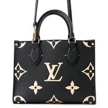 Load image into Gallery viewer, LOUIS VUITTON Onthego Noir/BeigeM45659 Bicolor Monogram Empreinte Leather Size PM