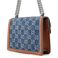 将图像加载到图库查看器中,GUCCI Dionysus GG Supreme Denim Shoulder Bag Brown/Blue421970 Canvas Leather