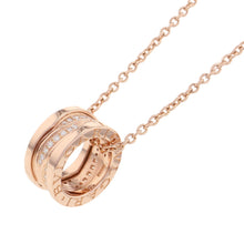 将图像加载到图库查看器中,BVLGARI B.Zero1 Legend Diamond Necklace 18K Pink Gold