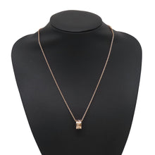 将图像加载到图库查看器中,BVLGARI B.Zero1 Legend Diamond Necklace 18K Pink Gold