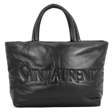 Load image into Gallery viewer, SAINT LAURENT PARIS Wide Logo Tote Black756269 Leather