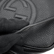 将图像加载到图库查看器中,GUCCI Soho Shoulder Bag Black347994 Leather Size Small