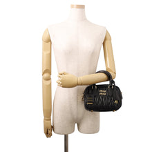 将图像加载到图库查看器中,MIUMIU Arcadi Matelasse 2-Way Bag Black5BB123_AN88_F0002_V_YON Nappa Leather Size Small