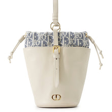 Load image into Gallery viewer, Dior Oblique Montaigne30 Mini Bucket Bag Beige/BlueS4300UDFF_M925 Leather Canvas