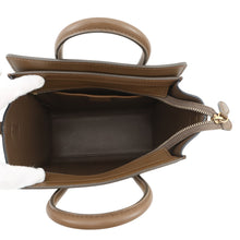 Load image into Gallery viewer, CELINE Luggage shopper Green/Ivory/Navy168243 Drummed Calf Smooth Calf Size Nano