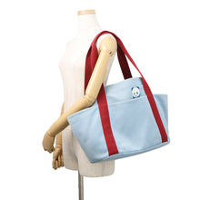 Load image into Gallery viewer, HERMES Panda Passpass Mother's Bag Blue/Red Cotton