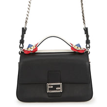 Load image into Gallery viewer, FENDI Double Micro Flower Baguette Black/Beige/White8M0371_7R8_F02L6 Leather