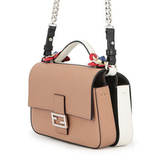 Load image into Gallery viewer, FENDI Double Micro Flower Baguette Black/Beige/White8M0371_7R8_F02L6 Leather