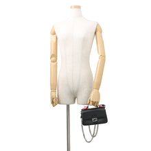 Load image into Gallery viewer, FENDI Double Micro Flower Baguette Black/Beige/White8M0371_7R8_F02L6 Leather