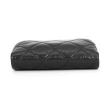 Load image into Gallery viewer, CHANEL Matelasse Kiss Lock Chain Wallet Black Leather