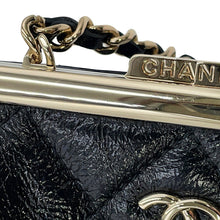 Load image into Gallery viewer, CHANEL Matelasse Kiss Lock Chain Wallet Black Leather