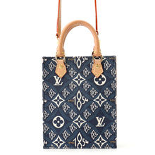 Load image into Gallery viewer, LOUIS VUITTON Petit Sac Plat BlueM80288 Monogram / Jacquard SINCE1854
