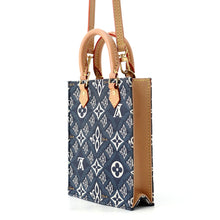 Load image into Gallery viewer, LOUIS VUITTON Petit Sac Plat BlueM80288 Monogram / Jacquard SINCE1854