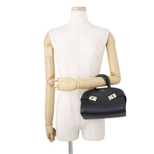 Load image into Gallery viewer, Ferragamo Hug 2-way Handbag Black215975 768853 Calf Leather Size XS