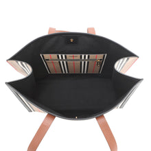 Load image into Gallery viewer, BURBERRY Striped Book Tote Archive Beige80730571 PVC Leather
