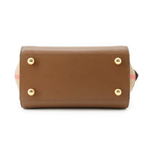 Load image into Gallery viewer, BURBERRY Banwell 2-way Handbag Brown/Multicolor80844851 Leather Canvas