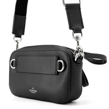 Load image into Gallery viewer, Valentino Garavani Logo Shoulder Bag Black/White Leather