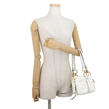 将图像加载到图库查看器中,PRADA Dunkle Top Handle Mini Bag White1BB137 Dangle Leather Size Mini