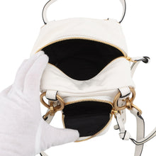 将图像加载到图库查看器中,PRADA Dunkle Top Handle Mini Bag White1BB137 Dangle Leather Size Mini