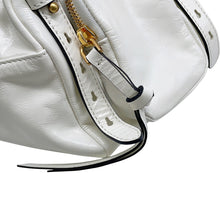 将图像加载到图库查看器中,PRADA Dunkle Top Handle Mini Bag White1BB137 Dangle Leather Size Mini