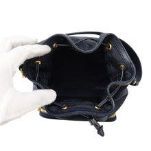 Load image into Gallery viewer, PRADA Duet 2-way Drawstring Bag Navy1BH038 Nylon Leather