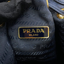 Load image into Gallery viewer, PRADA Duet 2-way Drawstring Bag Navy1BH038 Nylon Leather