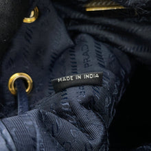 Load image into Gallery viewer, PRADA Duet 2-way Drawstring Bag Navy1BH038 Nylon Leather
