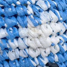 将图像加载到图库查看器中,PRADA Crochet Tote Bag Blue/White1BG422 Raffia Size Small