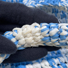 将图像加载到图库查看器中,PRADA Crochet Tote Bag Blue/White1BG422 Raffia Size Small