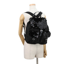 Load image into Gallery viewer, PRADA Sequins Backpack Black1BZ811 Nylon Leather Sequins Size Medium