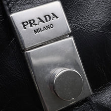 Load image into Gallery viewer, PRADA Hobo Bag Black1BG563 Leather Size Medium