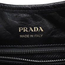 Load image into Gallery viewer, PRADA Hobo Bag Black1BG563 Leather Size Medium