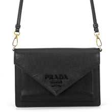 Load image into Gallery viewer, PRADA Logo Shoulder Bag Black1BP020 Leather