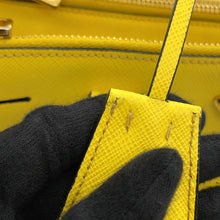 Load image into Gallery viewer, PRADA Galleria Saffiano Leather Handbag YellowBN2274 Leather Size Large