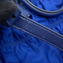 Load image into Gallery viewer, PRADA Gathered 2way Bag BlueBN2805 Leather Nylon