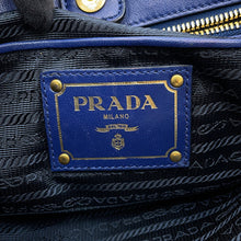 Load image into Gallery viewer, PRADA Gathered 2way Bag BlueBN2805 Leather Nylon