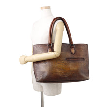 Load image into Gallery viewer, Berluti Two Jules Calligraphy Tote Bag Brown Leather