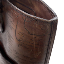 Load image into Gallery viewer, Berluti Two Jules Calligraphy Tote Bag Brown Leather