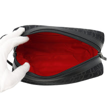 Load image into Gallery viewer, Christian Louboutin ZIP N FLAP Jacquard Clutch Bag Black1245219B260 Canvas Leather