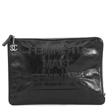 Load image into Gallery viewer, CHANEL Clutch Bag Black Leather