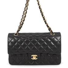 Load image into Gallery viewer, CHANEL Matelasse Double Flap ChainShoulder Bag Black/RedA01112 Lambskin Size 25