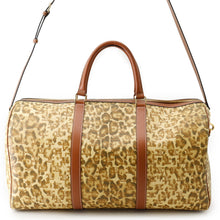 Load image into Gallery viewer, CELINE Leopard Travel Bag Brown PVC Leather