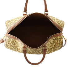 Load image into Gallery viewer, CELINE Leopard Travel Bag Brown PVC Leather