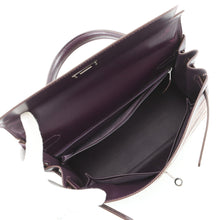 Load image into Gallery viewer, HERMES Kelly Retourne Raisin/Multicolor Vibrato Box Calf Leather Size 32