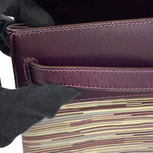 Load image into Gallery viewer, HERMES Kelly Retourne Raisin/Multicolor Vibrato Box Calf Leather Size 32